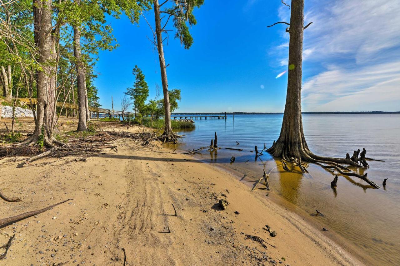 Bayfront Blounts Creek Home Private Beach And Dock! Whichard Beach Exterior photo