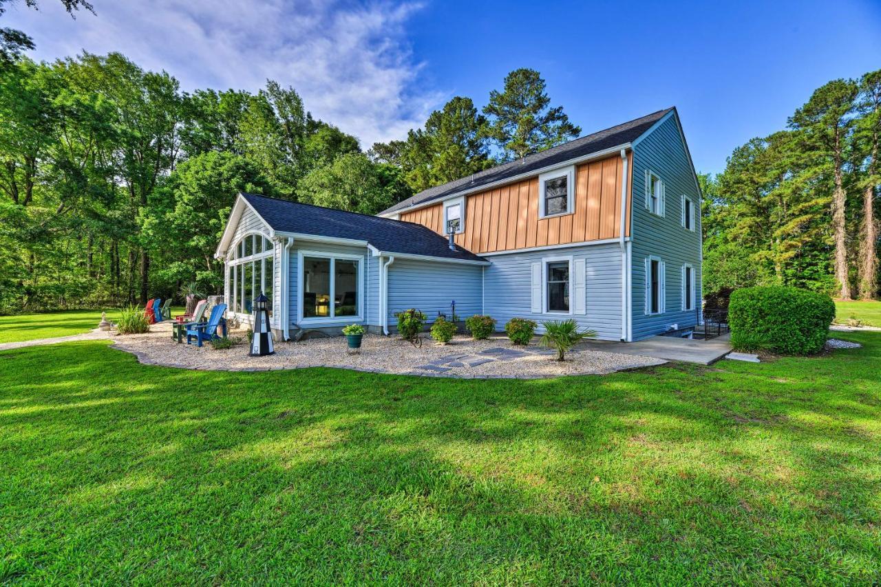 Bayfront Blounts Creek Home Private Beach And Dock! Whichard Beach Exterior photo